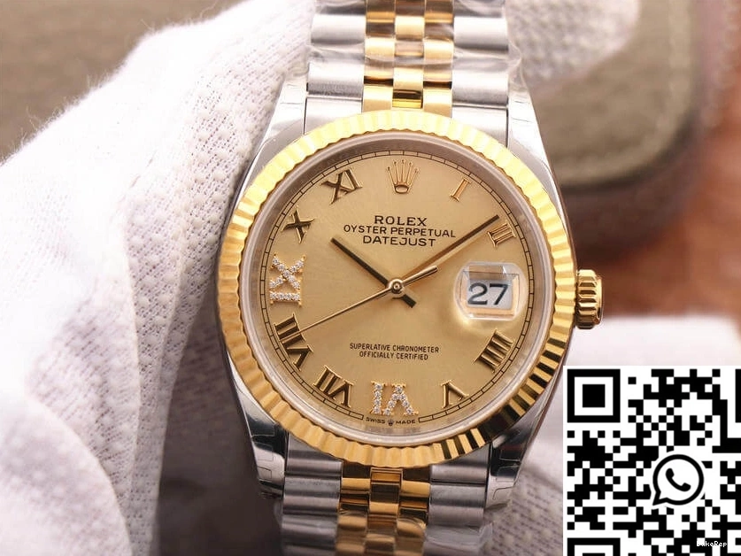 Diamond Dial Datejust 126233 Factory Rolex Gold EW 0101